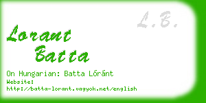 lorant batta business card